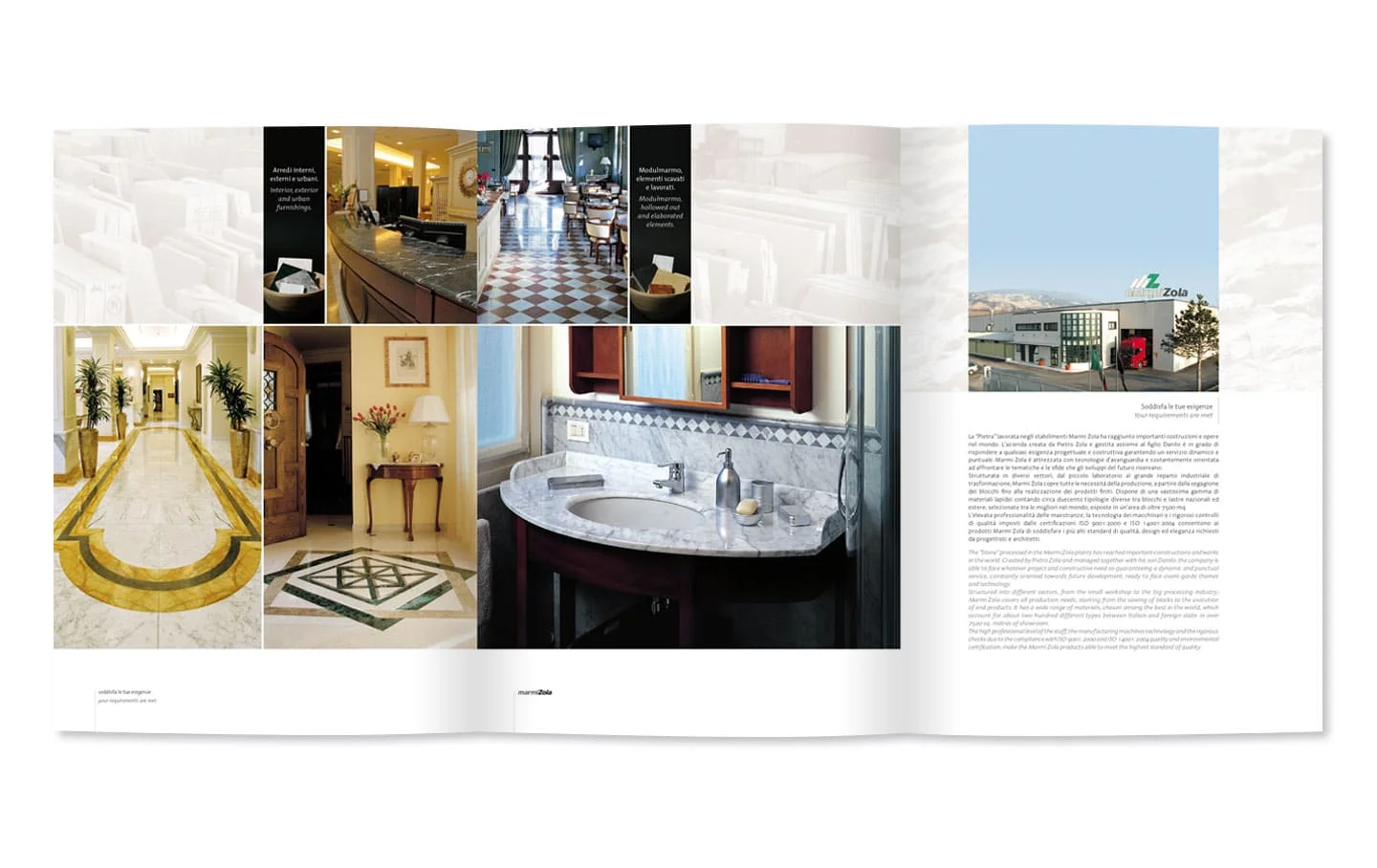 Marmi zola industria di marmi ausonia 4 Realizzazione brochure aziendale marmi zola