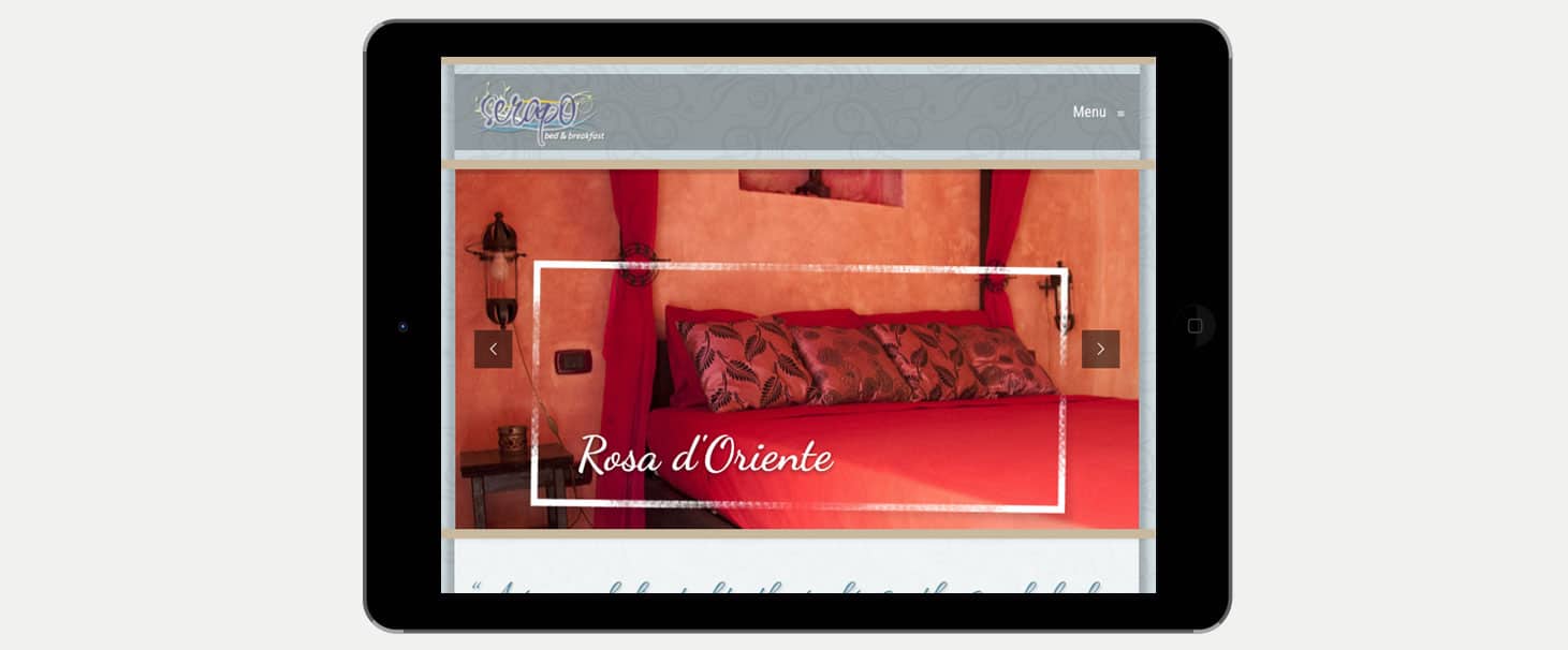 realizzazione sito hotel bed and breakfast Serapobb Gaeta Latina