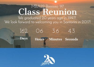 MBA22 Bocconi Reunion | Milano Santorini | Class Reunion
