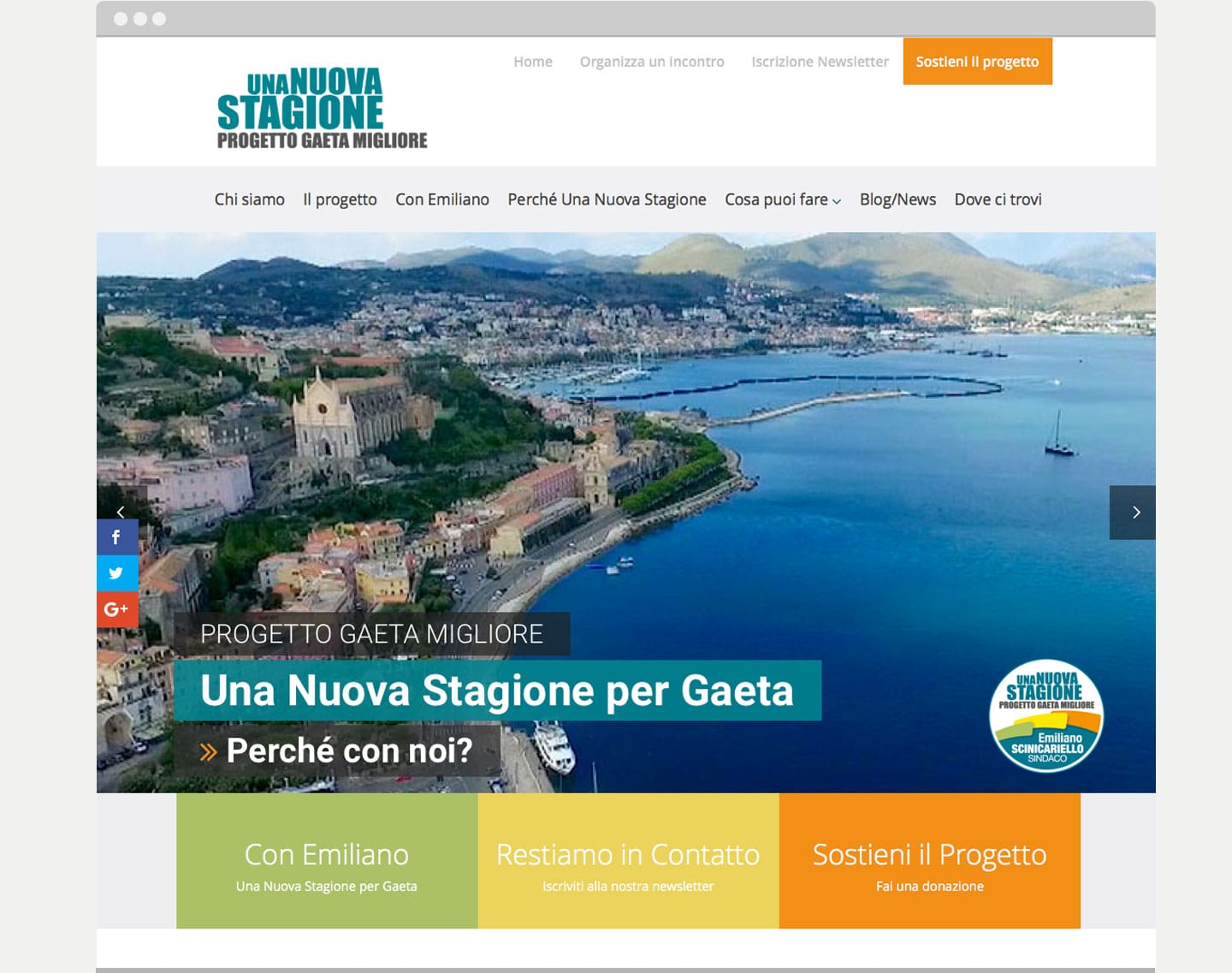 Realizzazione sito web Scinicariello Elezioni Comunali Gaeta