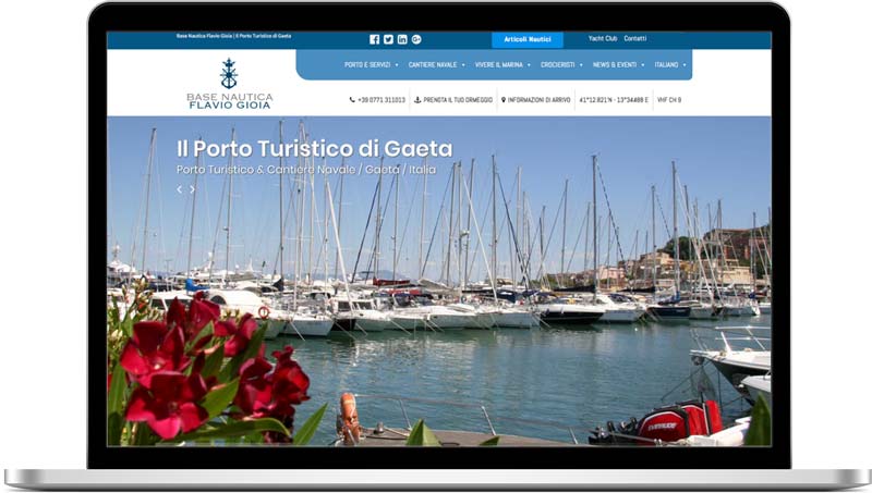 Base nautica flavio gioia | portale sito aziendale 1 Posizionamento sito web sui motori di ricerca hotel blue dolphins